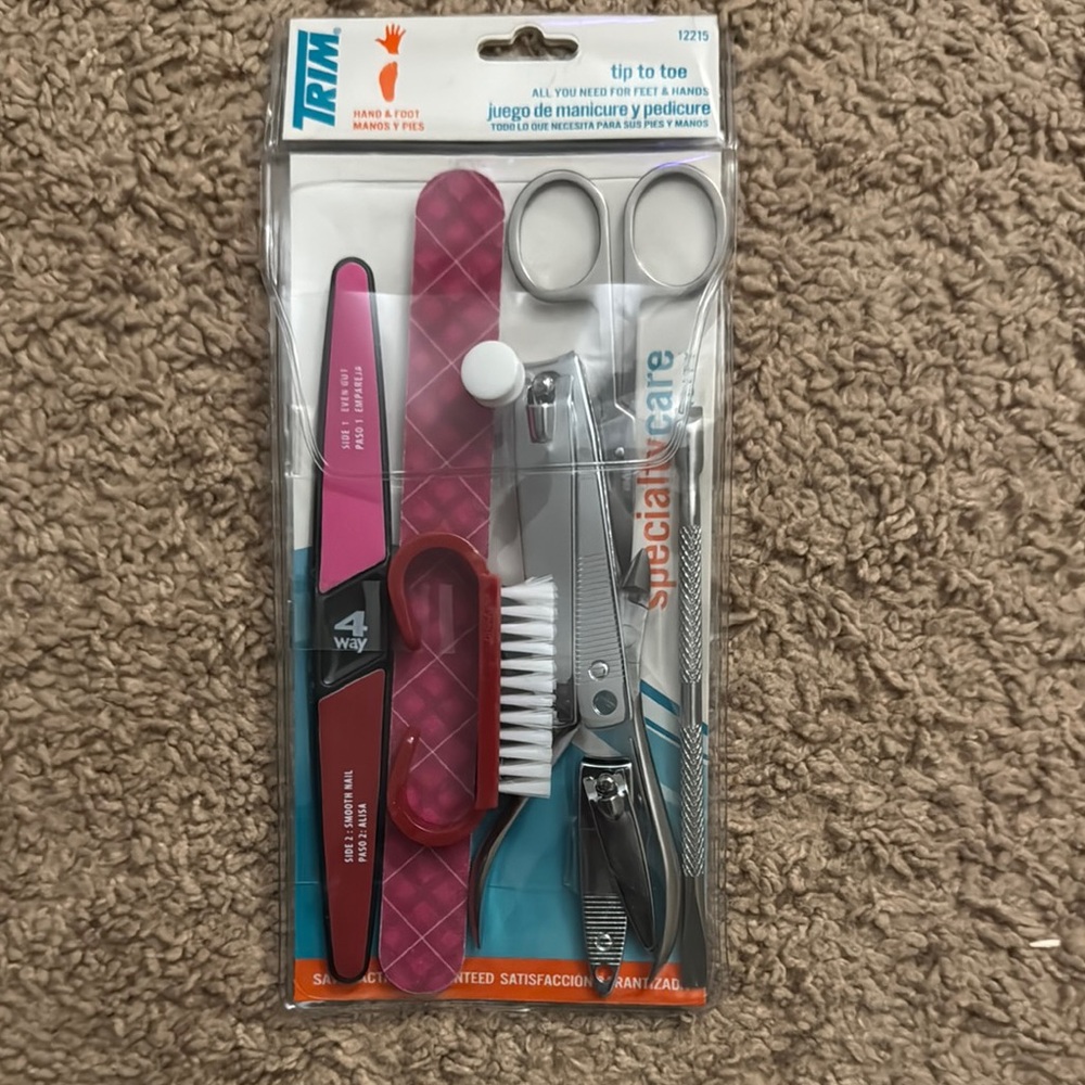 Manicure and Pedicure Set - Pink and Silver